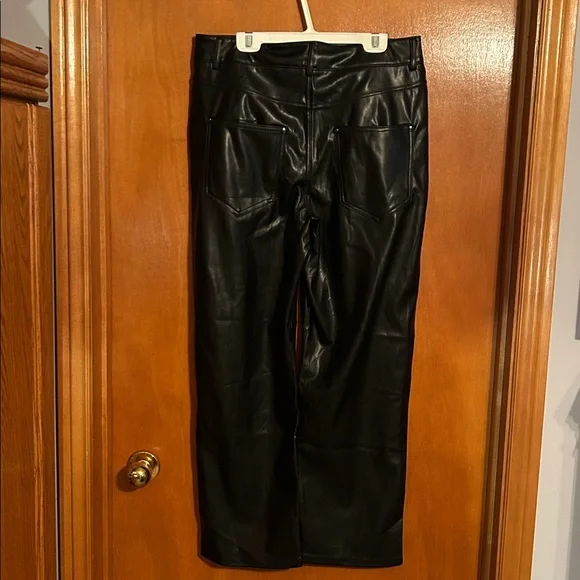 Mexx Black Faux Leather Pants size 12 - Picture 2 of 8